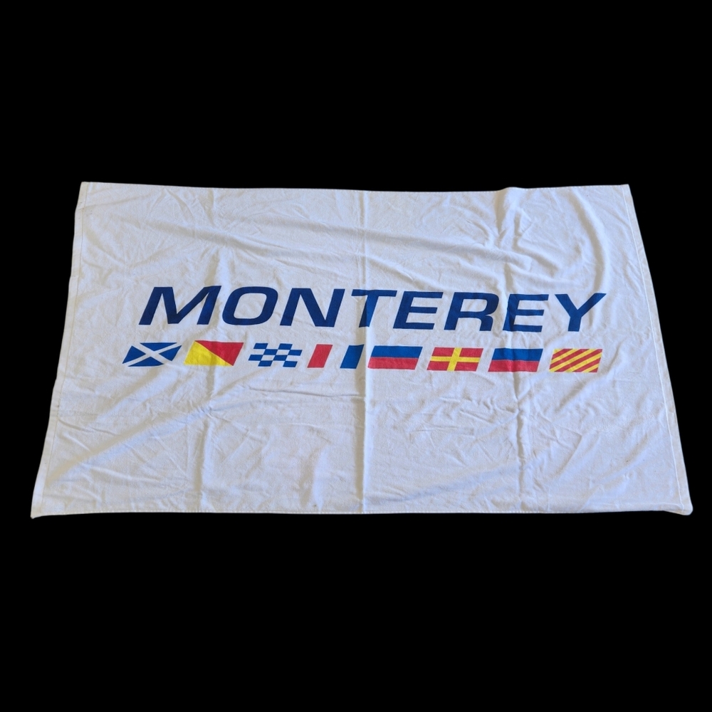 Monterey Boats Nautical Flags  Large Beach Towel Yachting Sport Boat 60"×36" - Picture 2 of 12